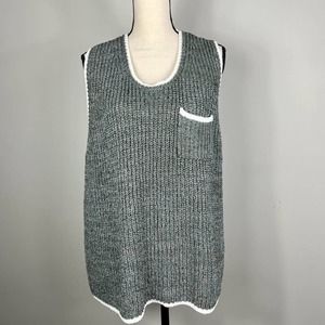 Adyson Parker Knit Vest Tunic Tank Top Round Neck NWT